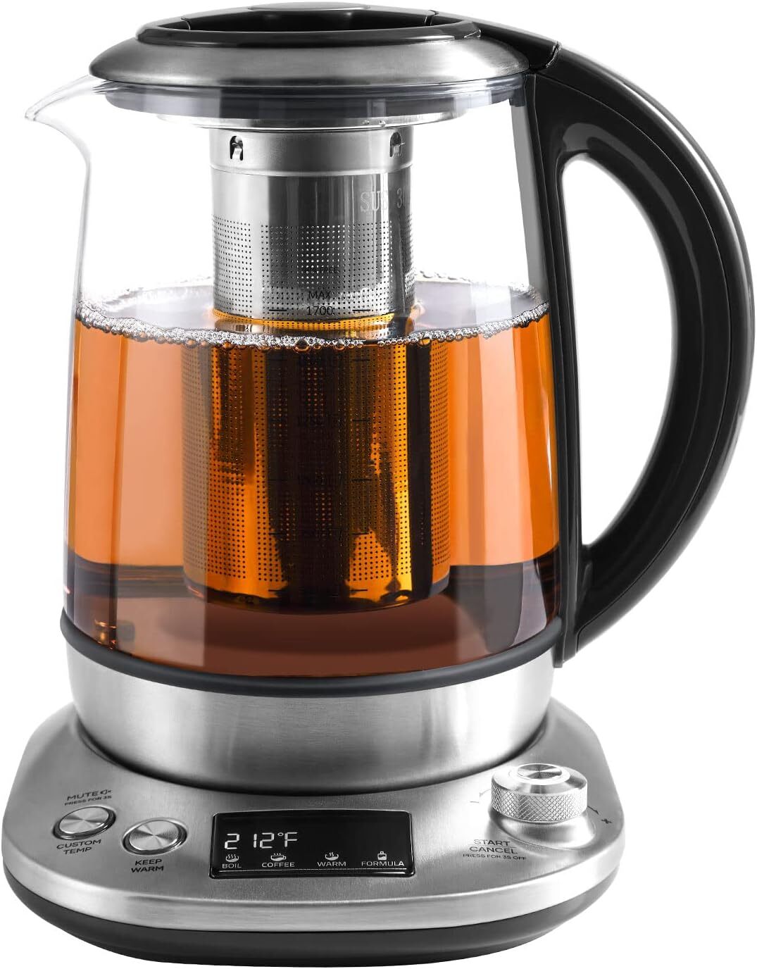 Electric Tea Kettle with Removable Infuser, 9 Preset Brewing