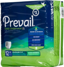 3 Packs of 12 Prevail PV-517 Extra Extra Large 68"-80" Disposable Underwear