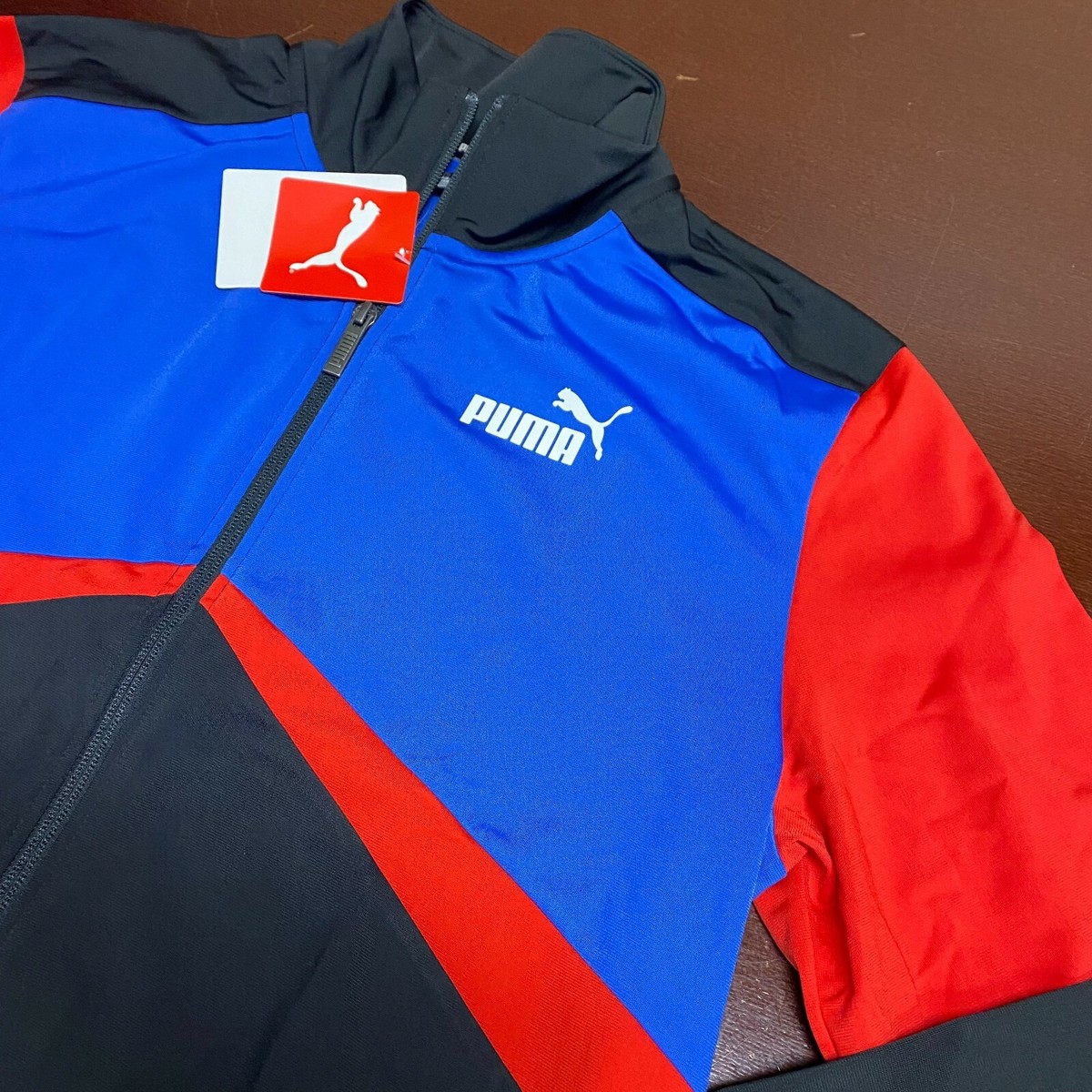 Puma Mens Multicolor CB Retro Long Sleeve Full Zip Track Jacket Sz M, L, XL, XXL Puma Mens Multicolor CB Retro Long Sleeve Full Zip Track Jacket Sz M, L, XL, XXL