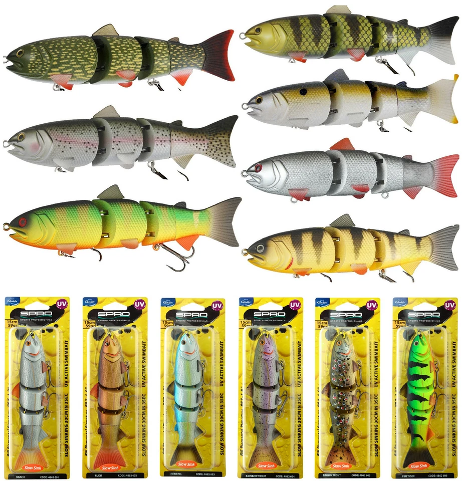 Spro Swimbait BBZ-1 6" 15cm Floating / Slow Sink / Fast Sink UV Hecht Wobbler