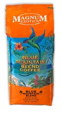 New Magnum Exotics Jamaica Blue Mountain Medium Roast Whole Bean Coffee 2 Lb Bag
