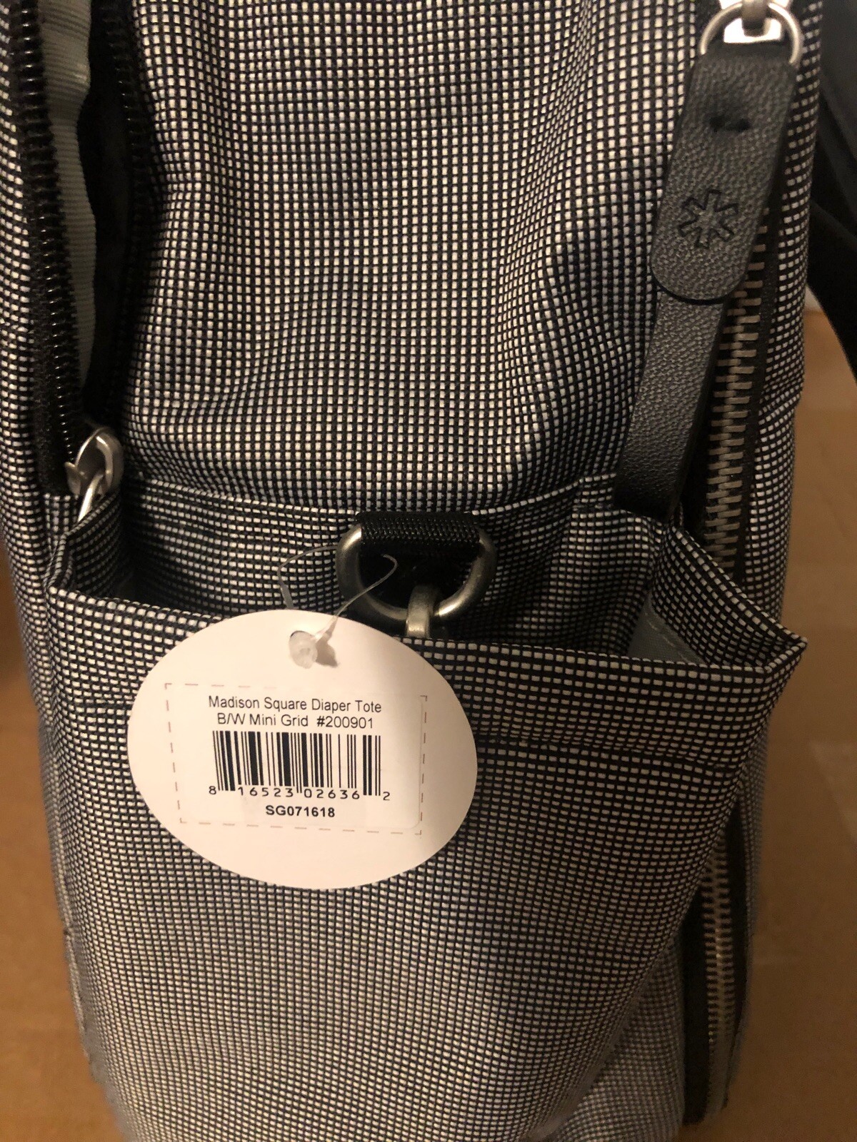 skip hop madison square diaper tote