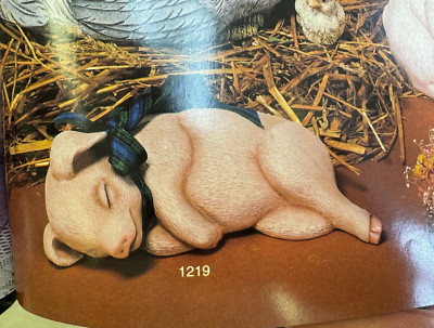 VINTAGE SCIOTO CERAMIC MOLD #S-1219 SLEEPING PIG 9 1/2''L