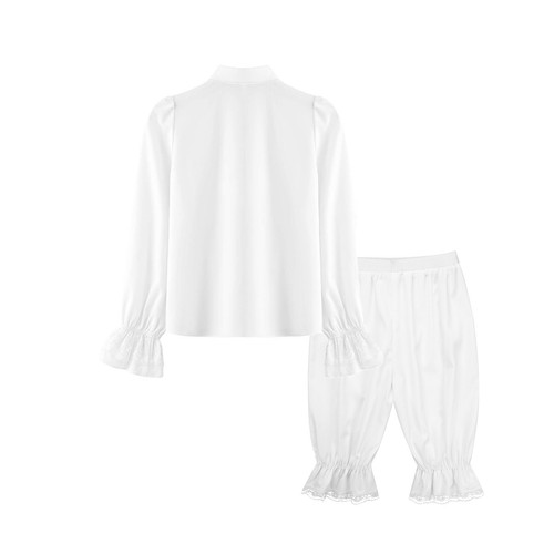 Kids Boy's Tops Pantalettes Sets Victorian Shirt With Pants Cuffs Dress Up AU - Picture 10 of 22
