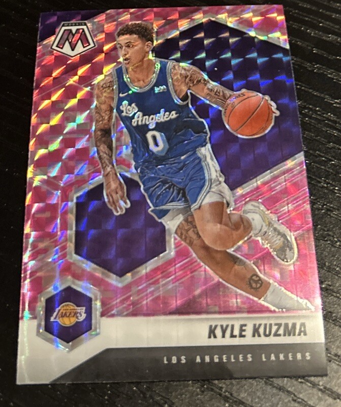 2020-21 Panini Mosaic Kyle Kuzma Pink Camo Prizm