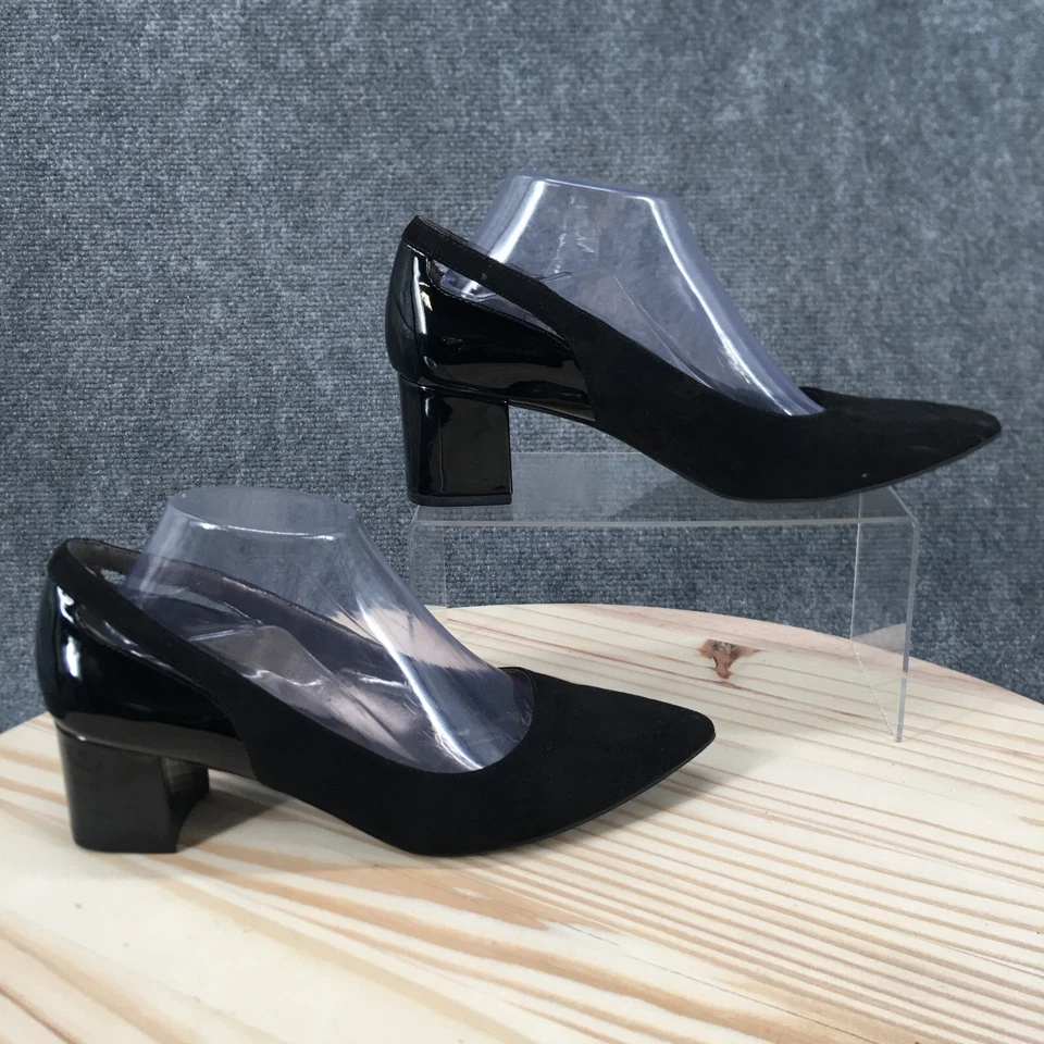 Zapatos de salón Bandolino para mujer 9 M sin cordones negros gamuza tacón punta informal Foto 2 de 4