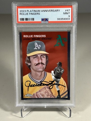 2023 Topps Chrome Platinum Anniversary #47 Rollie Fingers PSA 9 HOF