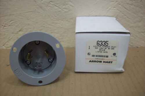 1 NIB ARROW HART 6335 LOCKING FLANGED INLET 30AMP - Picture 1 of 1