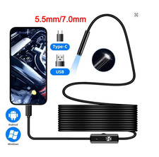 USB Type C Endoscope Borescope Snake Inspection Camera 3 in 1 for Phone Android