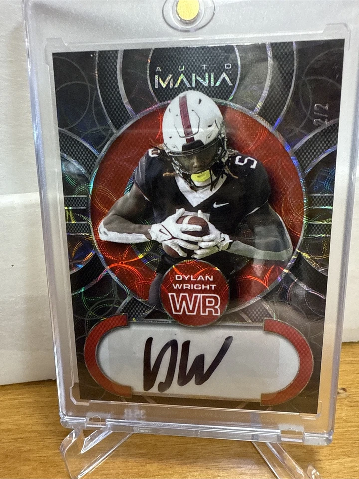 2022 Wild Card Auto Mania Retail -Dylan Wright Platinum Blue /2 - Image 4 of 4