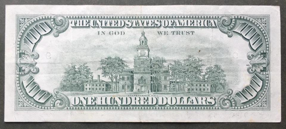 1981A $100 FRN  ~ MINNEAPOLIS ~  Fr. 2170-I ~ Serial# I 0137 1983 A - Image 2 of 2