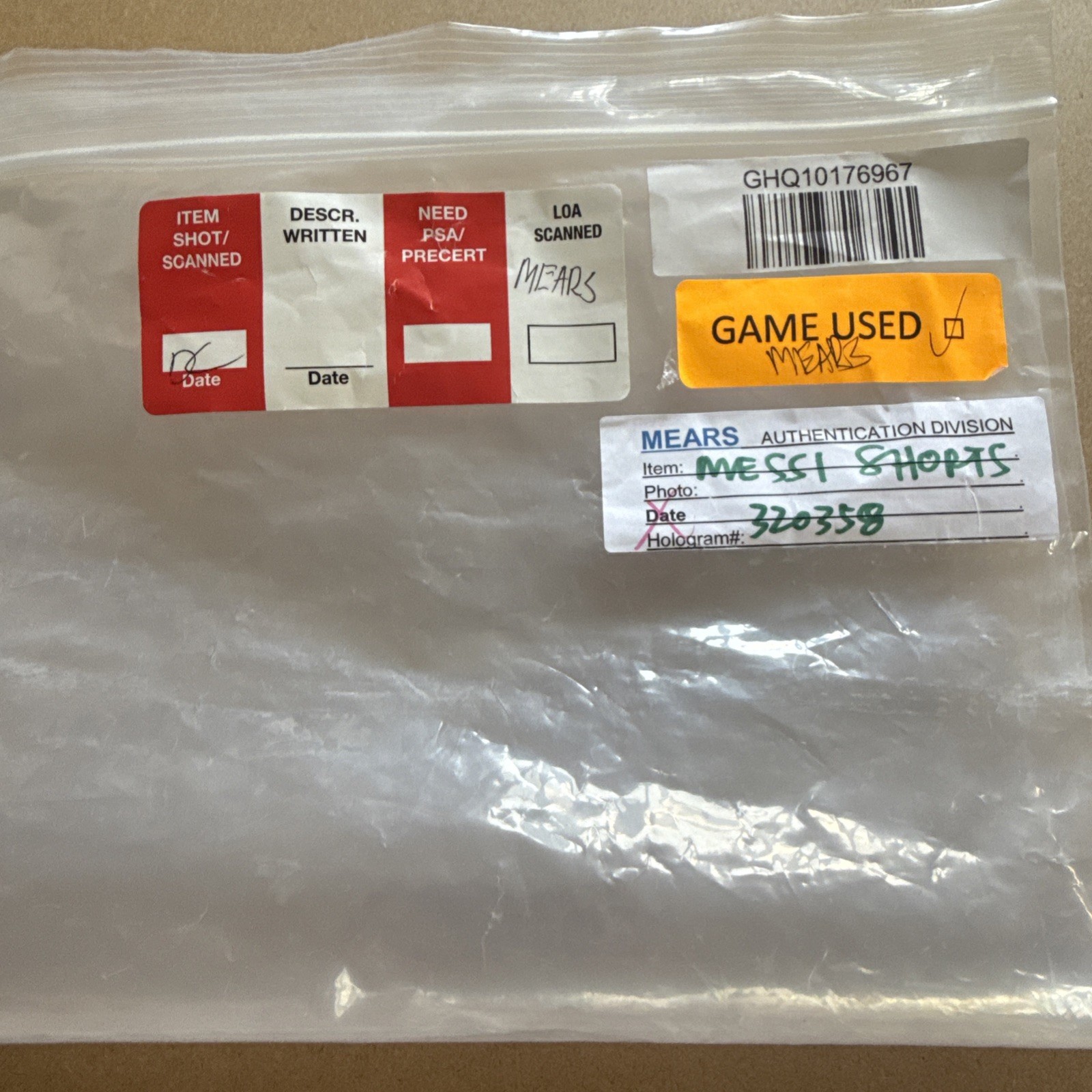 2019-2020 Lionel Messi FC Barcelona Match Worn/Used Shorts | MEARS Authentic I