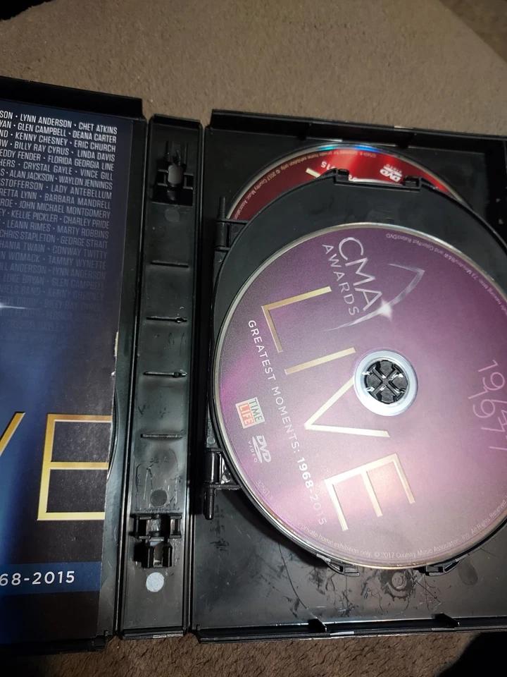 CMA AWARDS LIVE Greatest Moments 1968-2015 (10 Disc DVD set, 2017) Country Music - Image 2 of 2
