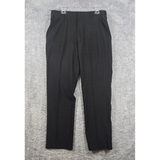 IZOD Mens Swingflex Golf Pants Black Flat Front Performance Trousers 32x32