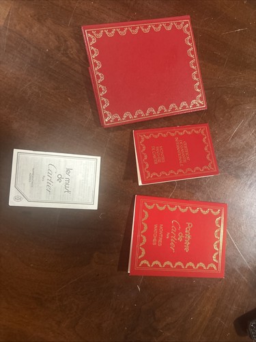 Vintage 1989 Cartier Panthere Watch International Guarantee Booklet Wallet Set
