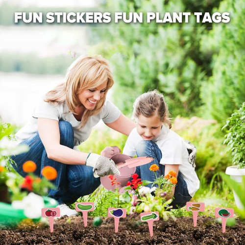 Set Giardinaggio Bambini 14Pcs Attrezzi da Giardino con Borsa Tote,Annaffiatoio,Pala,Apr... - Foto 6 di 6