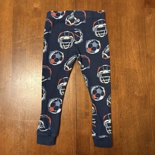 Basketball Football Navy Blue Members Mark Kids Pajama 100 Organic Cotton 3t