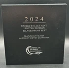 2024 US Mint Limited Edition Silver Proof Set Featuring American Women Quarters