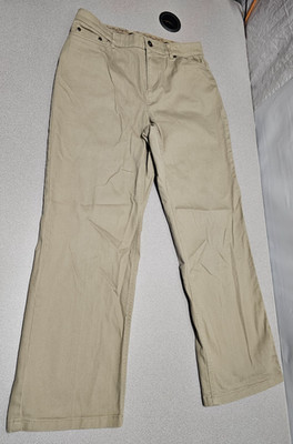 Christopher & Banks Petite Size 8P Tan Denim Jeans Straight Leg Comfort Waist