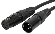 Image of PULSE - 3 Pin XLR Male to XLR Female Microphone Lead, 6m Black