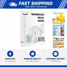 Koala Waterslide Decal Paper Inkjet Clear 20 Sheets 8.5x11 Inch