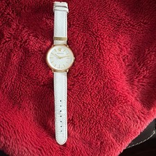 Versace V-Circle The Manifesto Edition 38mm IP yellow gold Watcht white leather
