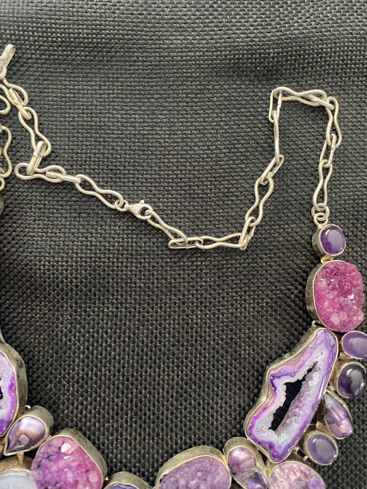 Beautiful Statement Sterling Silver Amethyst Bib … - image 5