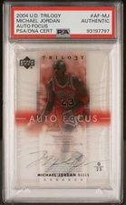 2004 UD TRILOGY AUTO FOCUS #AF-MJ MICHAEL JORDAN PSA AUTHENTIC AUTO AUTHENTIC