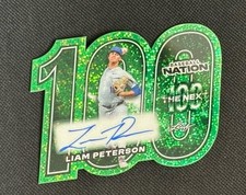 Liam Peterson Auto 5/5 Green Next 100 Die Cut - 2026 Leaf Baseball Nation NA-LP1