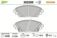 Bremsbelagsatz Scheibenbremse Essential Valeo 302285 FüR Mazda CX 30 DM DT ED DK