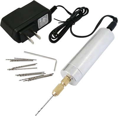 0.7-1.2Mm Mini Micro Electric Aluminum Hand Portable Handheld Drill with 15Pcs D