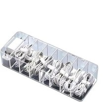 Scatola Porta Cavi, 1 Pezzo Organizer Cavi Plastica Trasparente 8 divisori