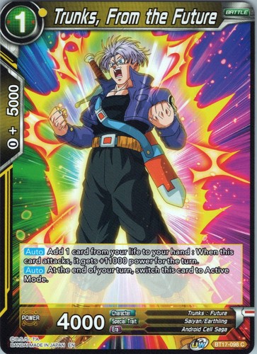 Trunks, From the Future BT17-098 Common Ultimate Squad Dragon Ball Super TCG