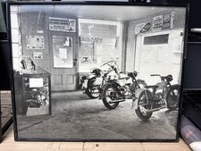 ONE-OF-A-KIND 1950s Thurnall&rsquo;s Harley-Davidson Dealer Interior Photo 16x20 &ndash; Ori