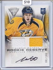 2013-14 Panini Titanium Rookie Reserve Memorabilia Auto #RRAW Austin Watson /100