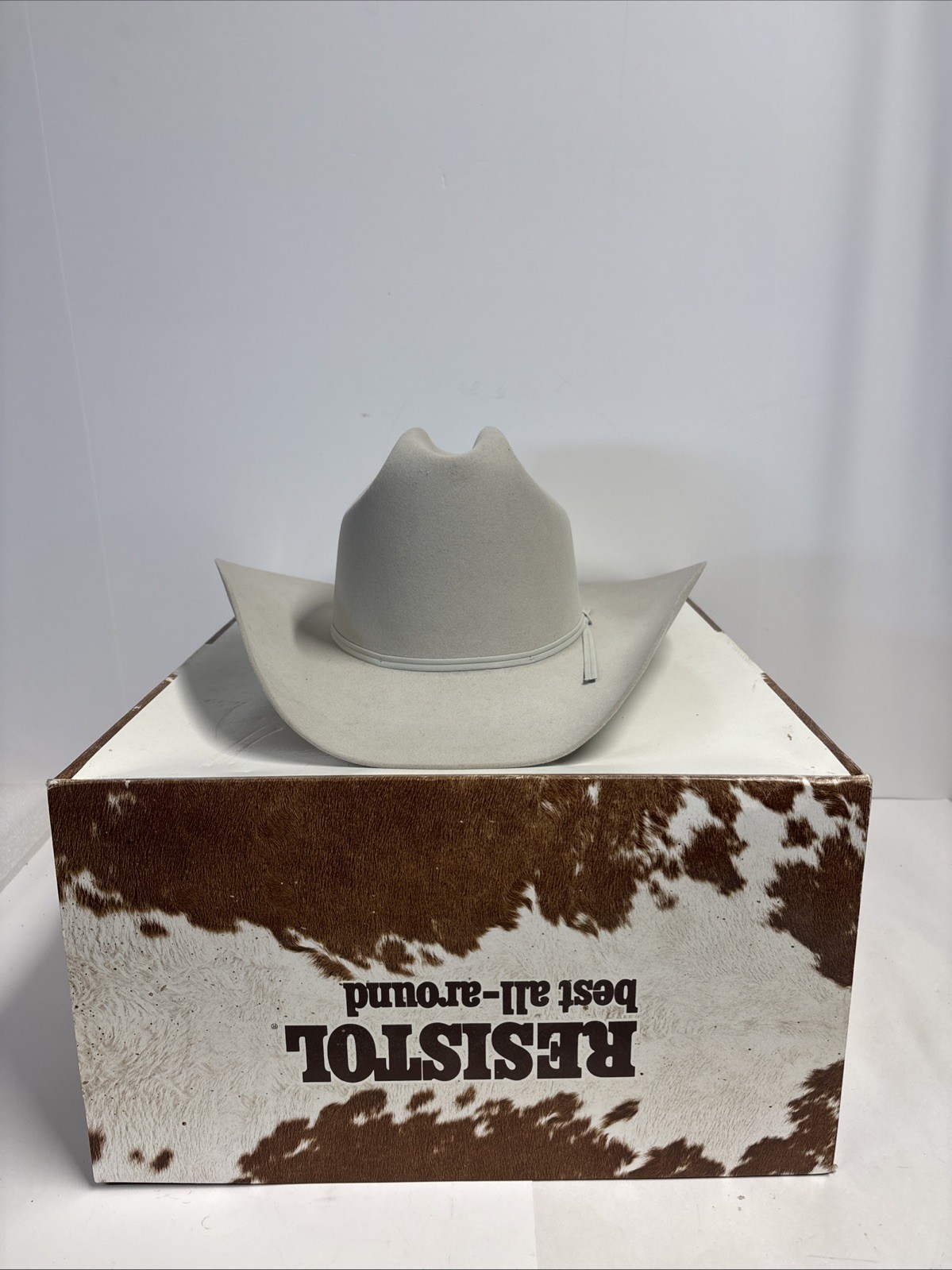 Resistol Silver Belly 6X Beaver Cowboy  Hat Size 7 1/4 Missing Box Lid
