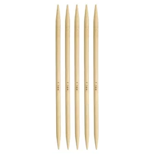 5Pcs Bamboo Knitting Needles Double Pointed US 10.25(6.5mm) 7.9"(20cm) Yellow