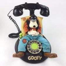Disney Telemania Goofy Animated Talking Landline Telephone Tested STAIN ON PANTS