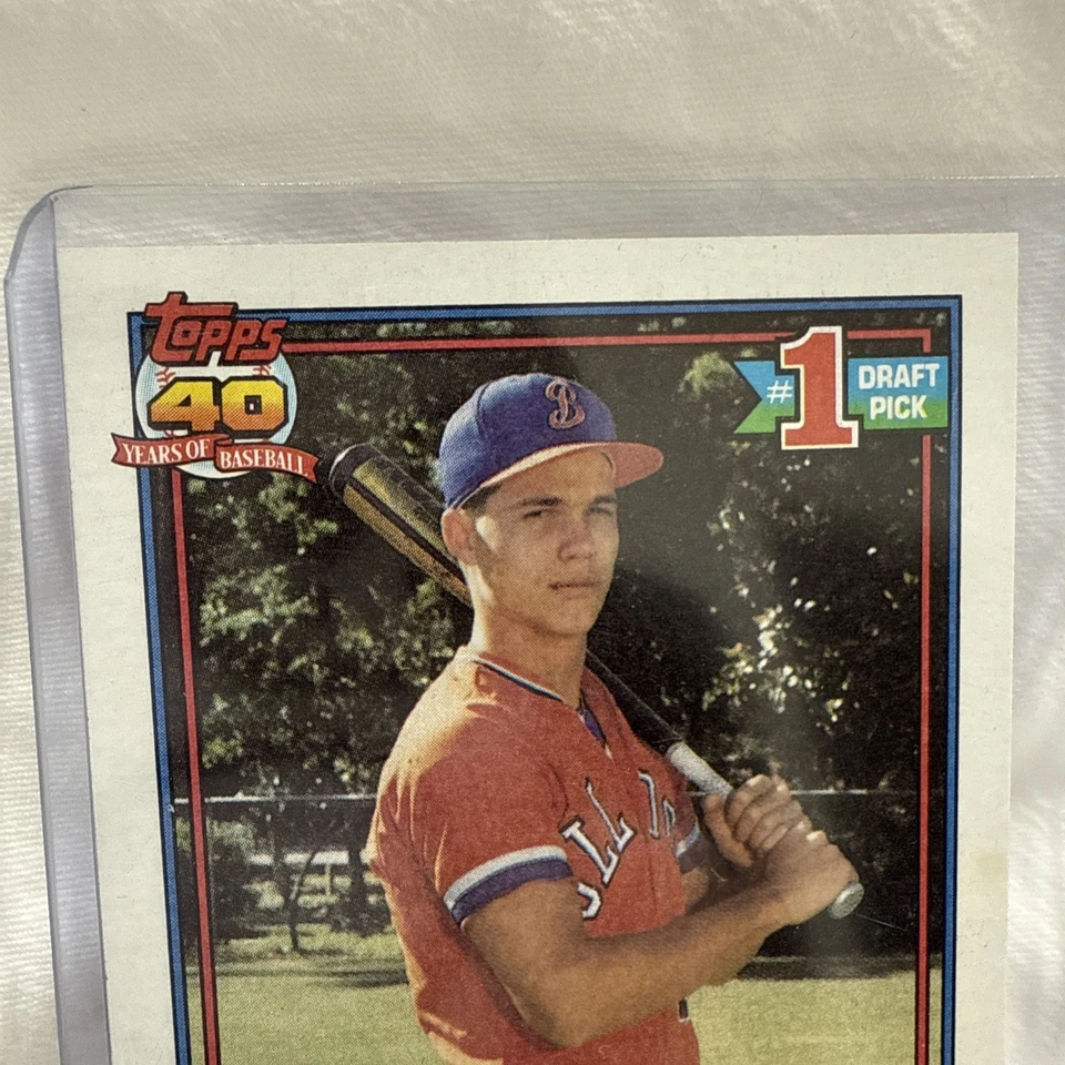 Tarjeta de novato Topps Chipper Jones 1991 #1 ¡Elección del draft! Excelente estado. #333!! Foto 3 de 4