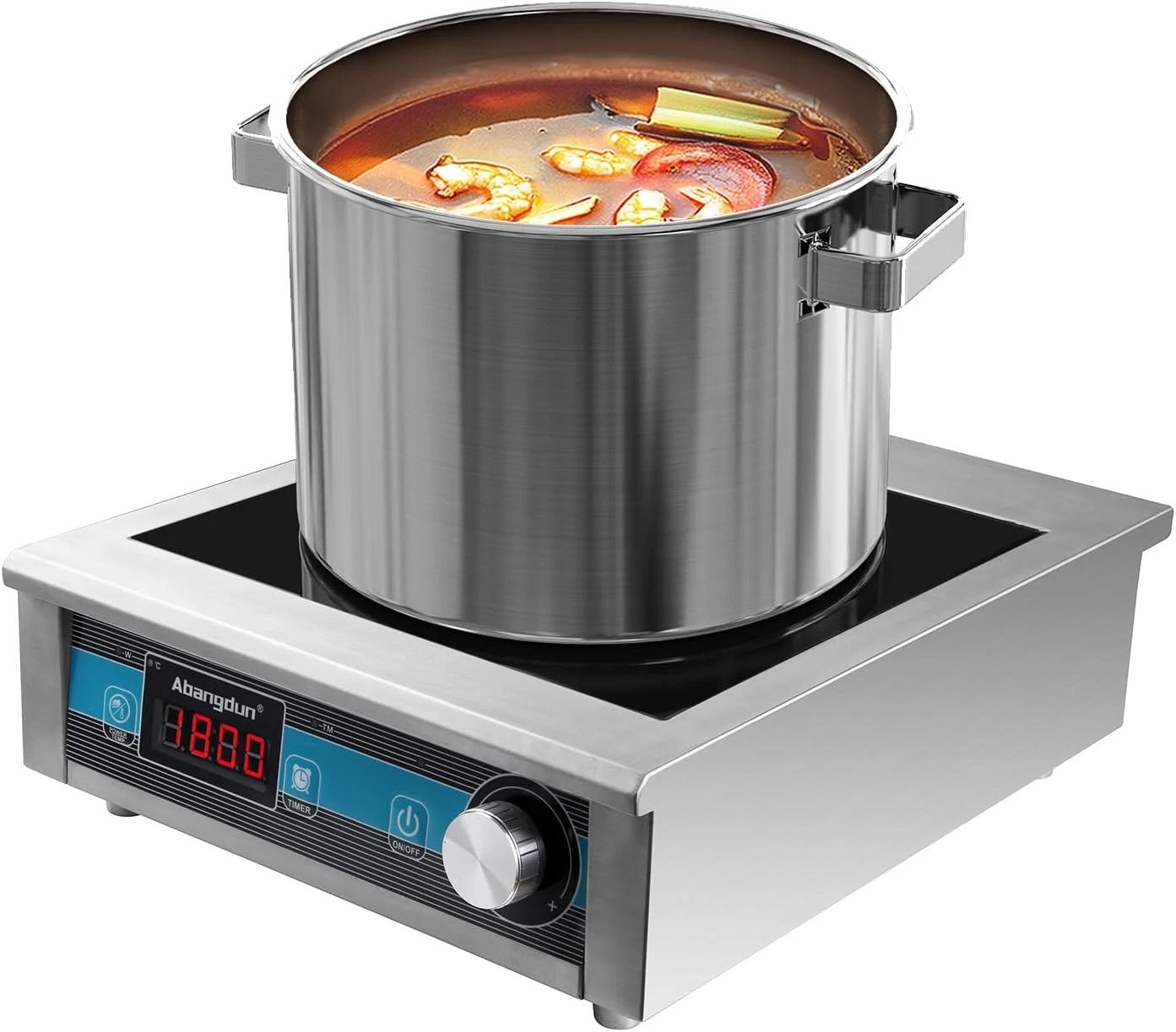 1800W Commercial Induction Cooktop - Powerful 9" Countertop Burner Hot Plate