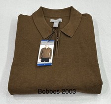Hickey Freeman Mens 1/4 Zip Stretch Sweater P...
