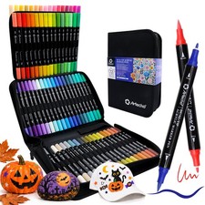Acrylic Paint Markers 72 Colors with Bag  Brush Tip and Fine Tip  