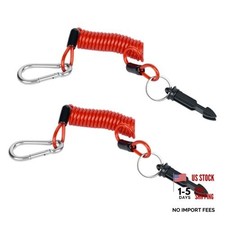 2pcs Trailer Breakaway Cable, 4FT High Rebound Spring Trailer 4 FT with pin