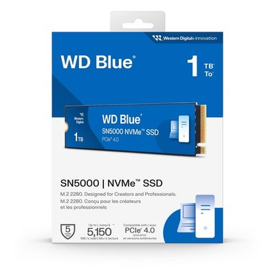 Western Digital SN5000 1TB WD Blue NVMe Internal Solid State Drive SSD - PCIe 