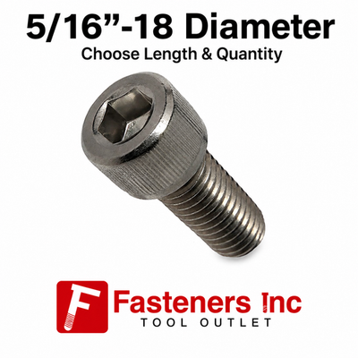 #ad 5 16 18 Socket Head Cap Screws Allen Hex Drive Stainless Steel Bolts All Lengths $99.90