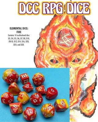Buch - Dcc Rpg Dice Set Elemental Dice: Fire - Goodman Games