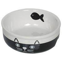 Nobby Katzen Keramikschale Schwarz/Weiß Ø 13,5Cm Face Napf FüR Futter