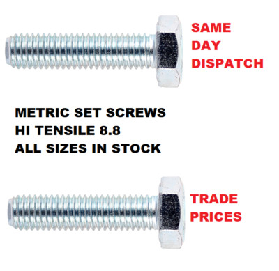 SECHSKANTSCHRAUBEN SCHRAUBE SECHSKANTKOPF VOLLGEWINDE DIN933 - M12 M14 M16 M20 - 25-200mm