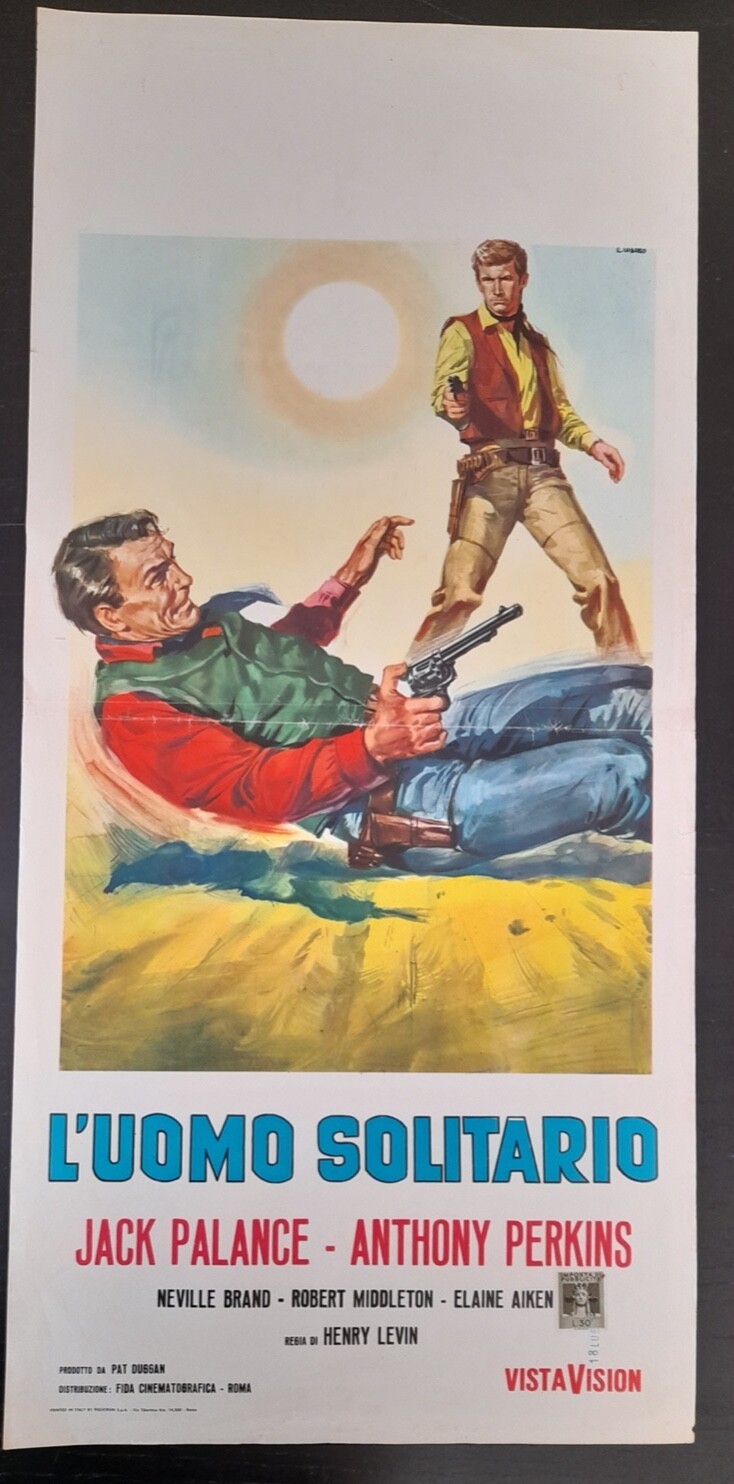 Locandina originale film L'uomo solitario (1957) - Regia di Henry Levin