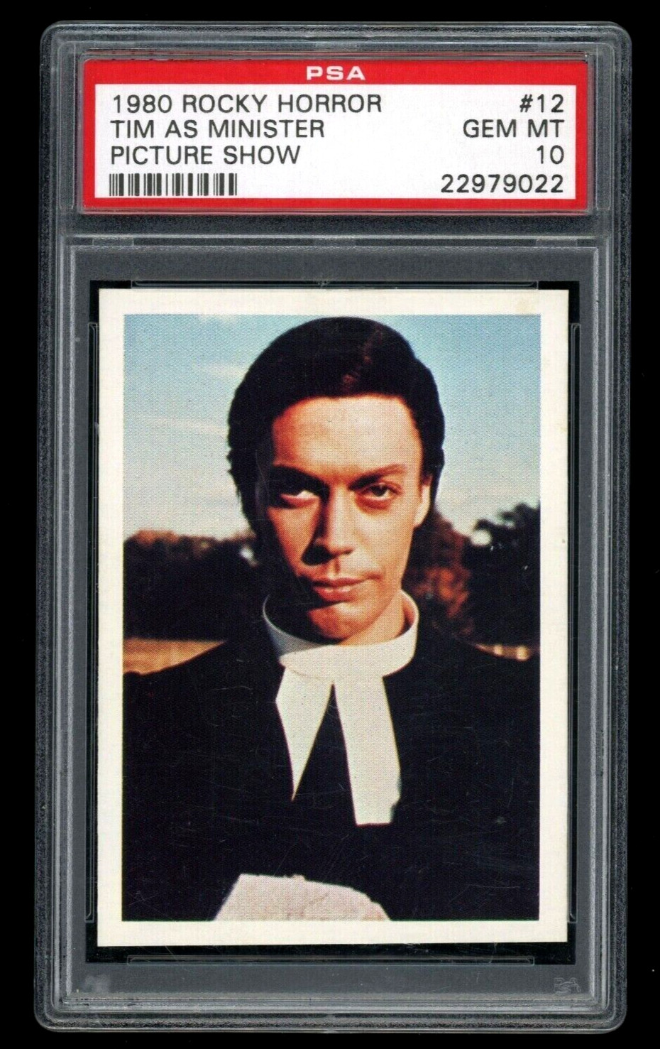 PSA 10 Tim Curry Rookie Card POP 1 1980 FTCC The Rocky Horror Picture Show #12